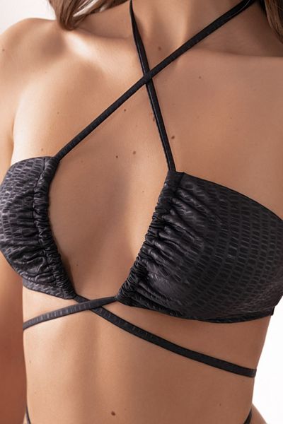 Soft swim bra black ALSY Jasmine 6328/22, Чорний, S