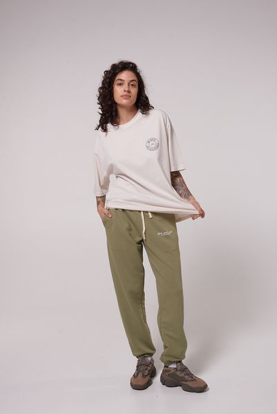 Women's jogging trousers three-thread loop olive Luna LC001, Оливковий, L