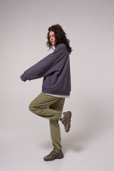 Women's jogging trousers three-thread loop olive Luna LC001, Оливковий, S