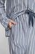Женская хлопковая пижама полосатый деним Naviale BLISS LH543-02, Синий, L