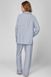 Женская хлопковая пижама полосатый деним Naviale BLISS LH543-02, Синий, L