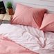 Комплект постельного белья персиковая пудра/розовый горох из поплина, полуторный