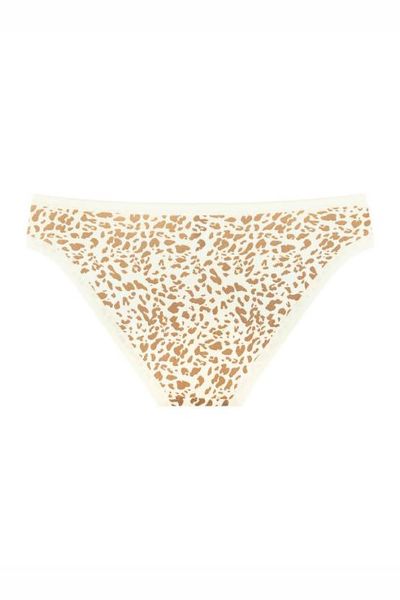 Milk cotton slip panties leopard 200-30 Obrana, Milk, 44