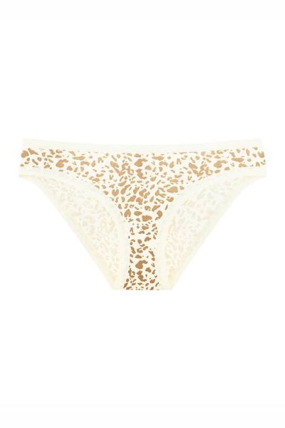 Milk cotton slip panties leopard 200-30 Obrana, Milk, 42