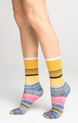 Шкарпетки різнокольорові жіночі високі Legs L1434