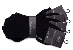 Шкарпетки чоловічі короткі чорні Vincent Creation 2082N (4 пари)