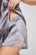 Женский комплект (майка+шорты) из высококлассного итальянского атласного полотна серо-сиреневый CALIN Kleo 3443, серо-лиловый, S
