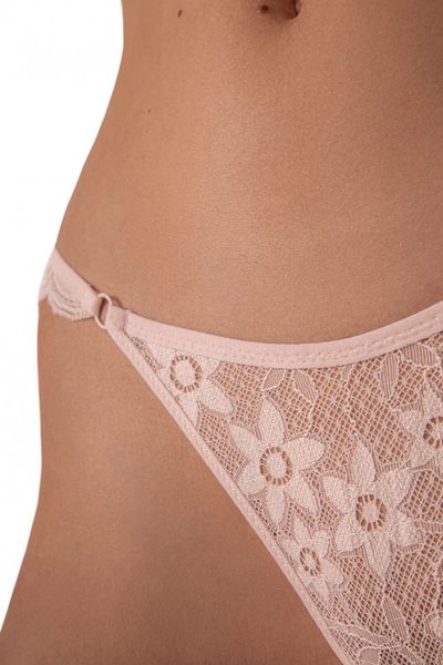 Rose powder lace thong panties Vivien Jasmine 2114/10, Рожева пудра, L