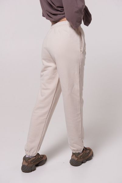 Women's jogging trousers three-thread loop pearl Luna LC001, Pearl, XL
