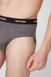 Stylish men's slip-on shorts with a standard fit (2 pcs.) Bordeaux/charcoal melange Naviale MU202-01, бордо/темно-серый меланж, L