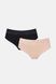 Comfortable women's panties - mid-rise shorts beige/black (2 pcs.) Kleo 168 C, COLOR MIX, L