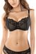 Bra with deep soft cups for large breasts black ILEN 1454/29, Black