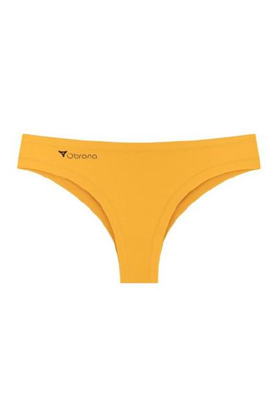 Brazilian briefs made of cotton saffron plain 200-20 Obrana, Mustard, 48