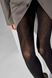 Soft cotton tights 120 den with diamond pattern black LEGS L1930, Black, 1/2