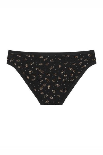 Cotton slip briefs black branches 200-30 Obrana, Чорний, 42