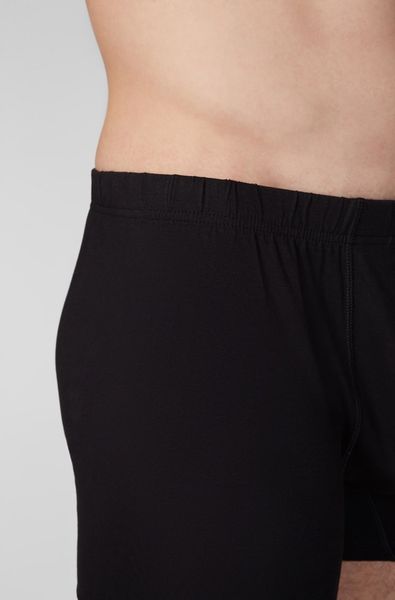 Comfortable men's shorts-shorts of medium length (2 pieces) black/dark gray melange Naviale MU221-01, черный/темно-серый меланж, M