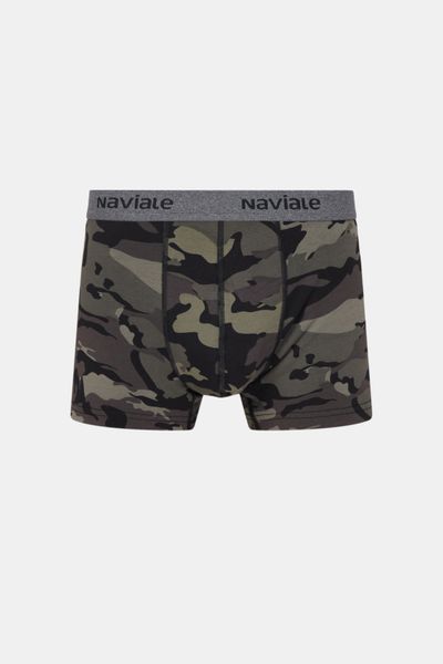 Comfortable men's shorts-shorts of medium length (2 pieces) black/military Naviale MU222-02, COLOR MIX, M